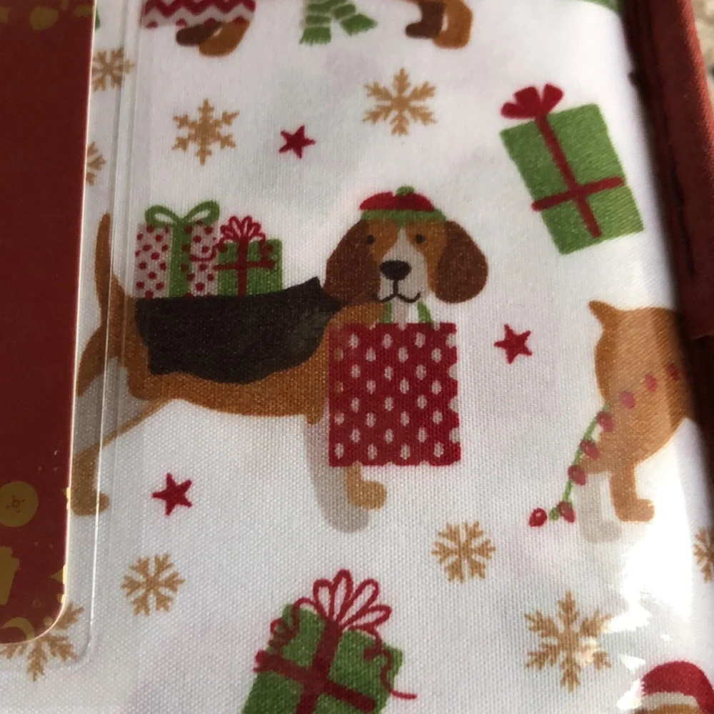 Home for the Holidays Queen Bedding Set - Festive Dog Print